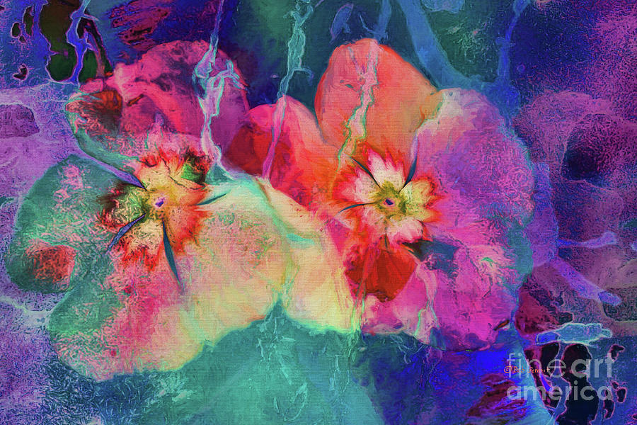 Flower Painting - Impatiens Abstract by Deborah Benoit