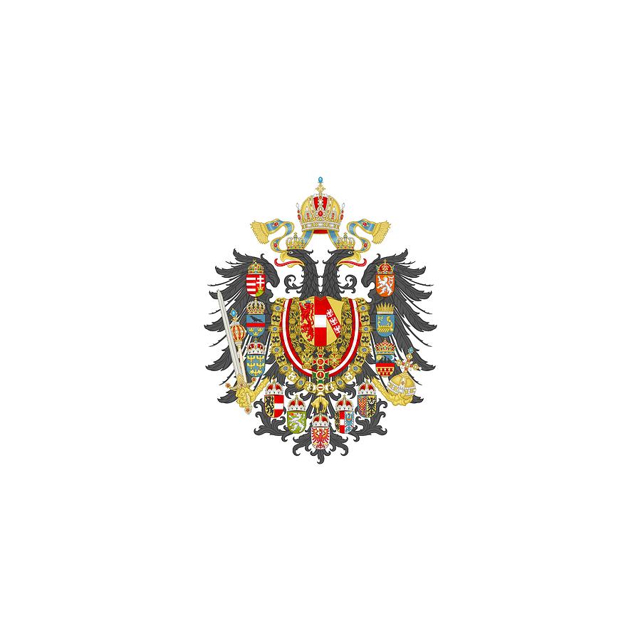 Imperial Coat of Arms of the Empire of Austria-Hungary transparent Digital Art by Helga Novelli
