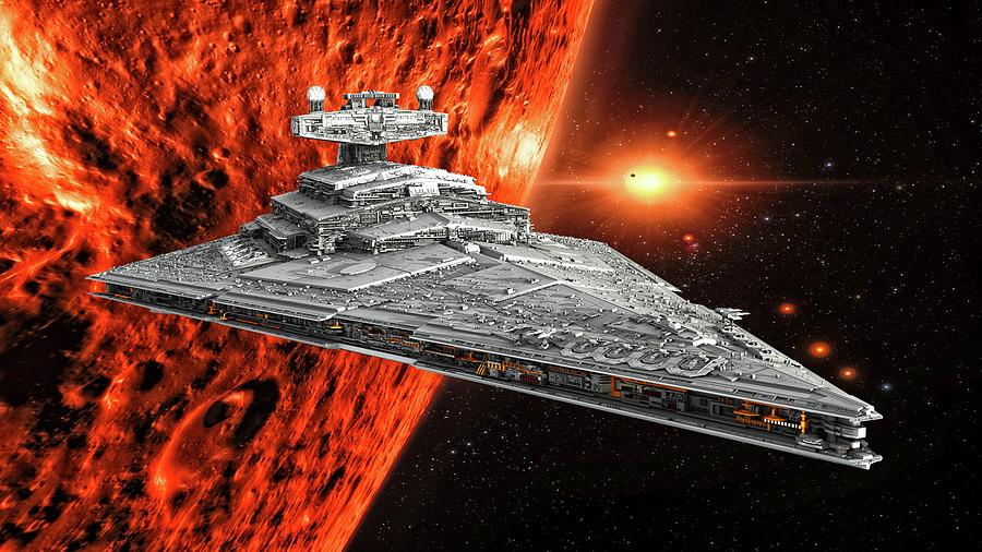 Imperial Star Destroyer Digital Art by Louis Ferreira