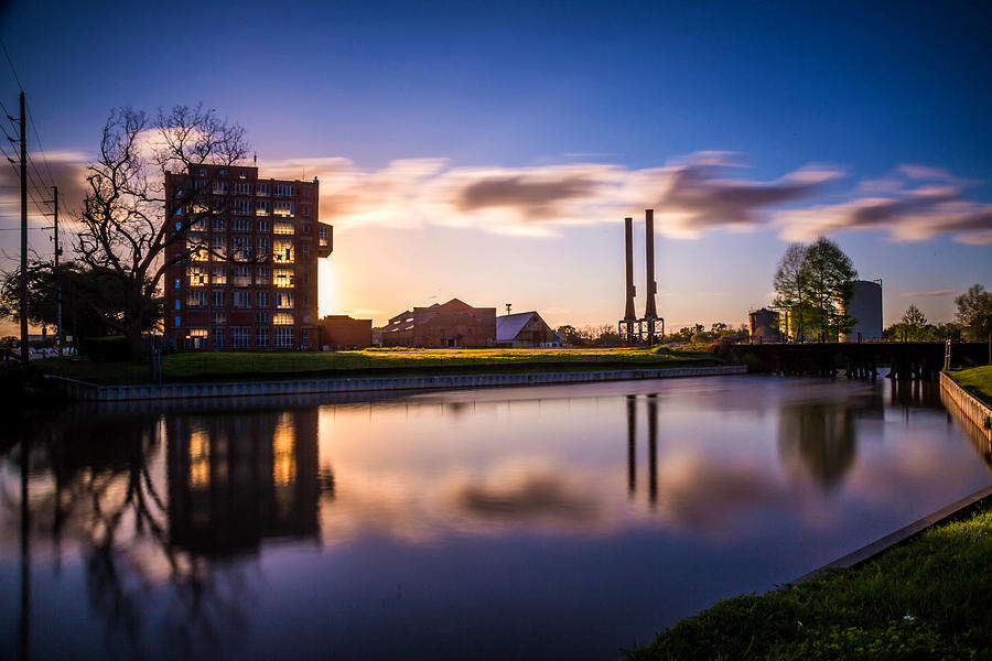 Imperial Sugar Factory Sunset Long Exposure Landscape  Photograph by Micah Goff