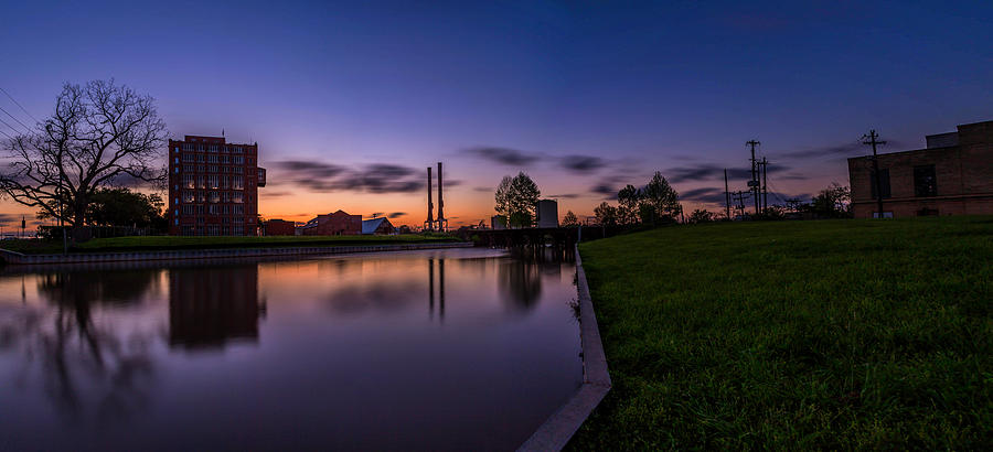 Imperial Sugar Factory Sunset Long Exposure Panorama  Photograph by Micah Goff