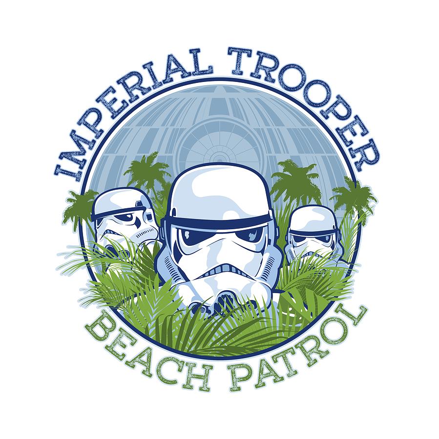 Star Wars Digital Art - Imperial Trooper Beach Patrol by Edward Draganski