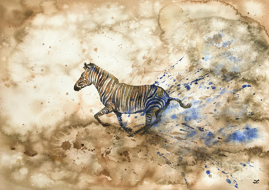 Imperial Zebra Painting by Zaira Dzhaubaeva
