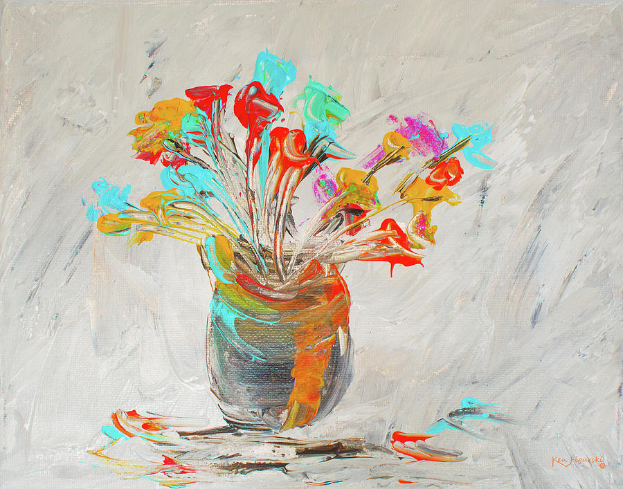 Impressionistic Flowers 2 Painting by Ken Figurski