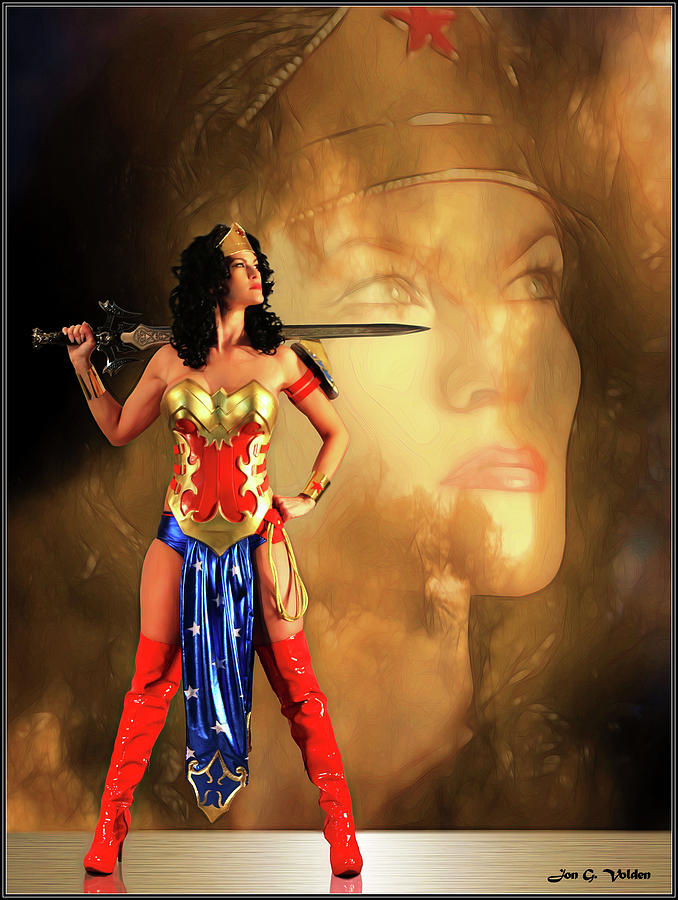Impression of a Wonder Woman Photograph by Jon Volden