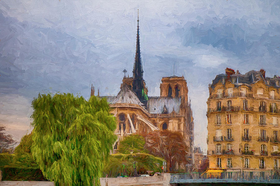 Paris Digital Art - Impression, Paris by Mick Burkey