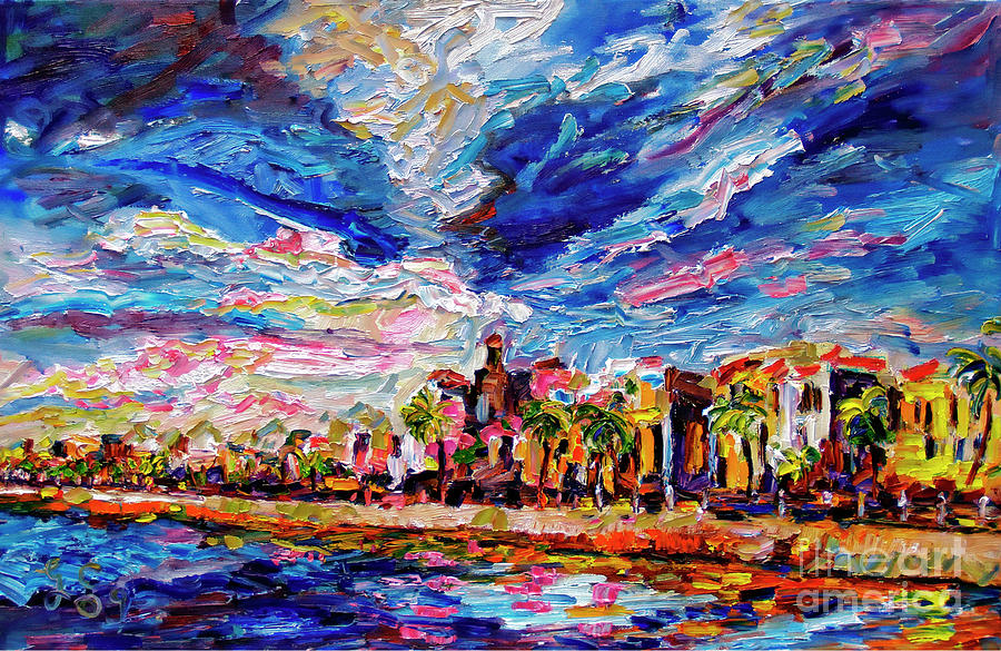 Impressionist Charleston South Carolina The Battery Painting by Ginette Callaway
