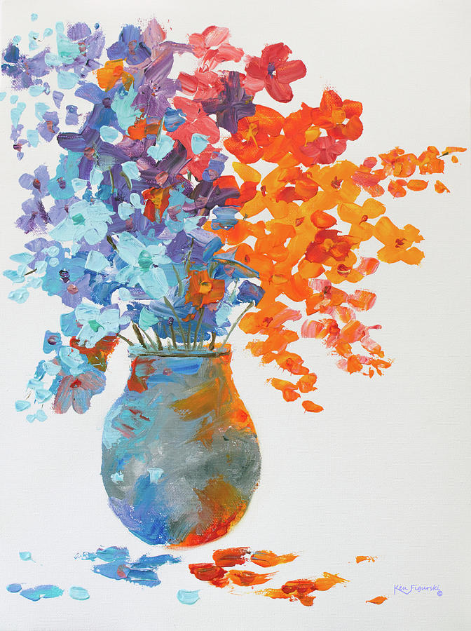 Impressionist Flowers 8 Painting by Ken Figurski