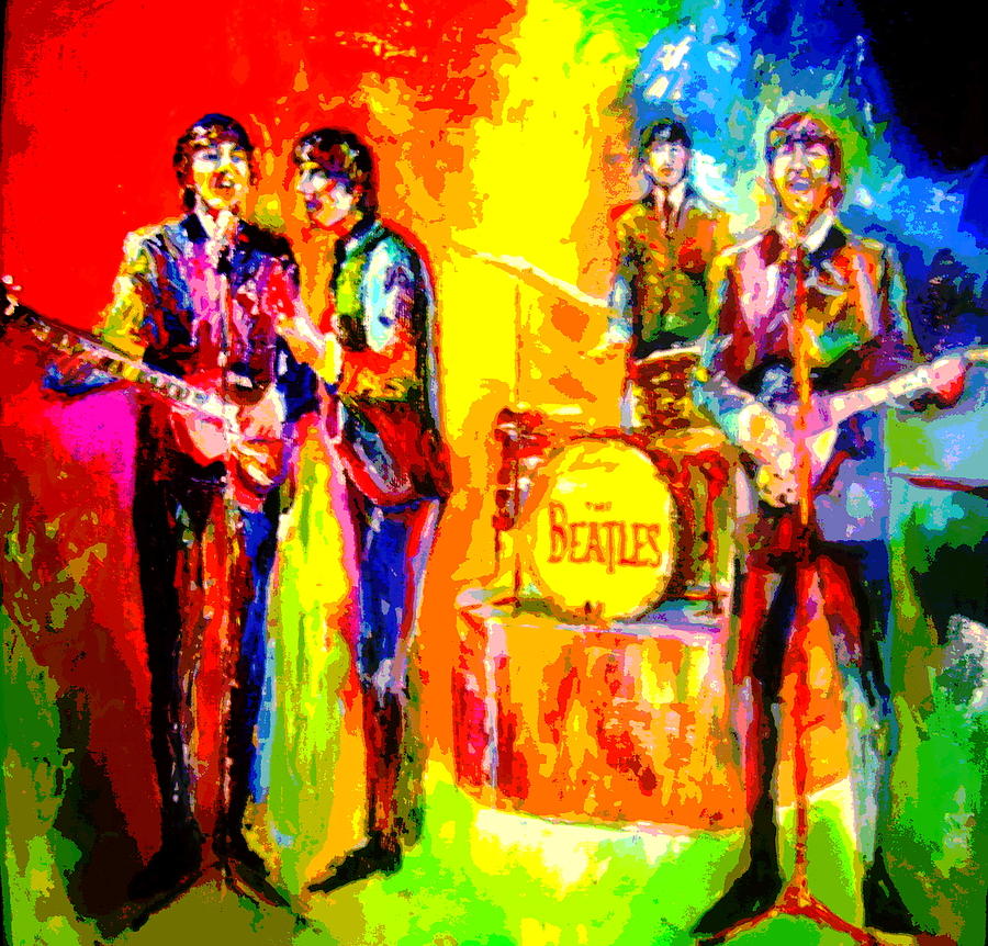 Impressionistc Beatles  Painting by Leland Castro