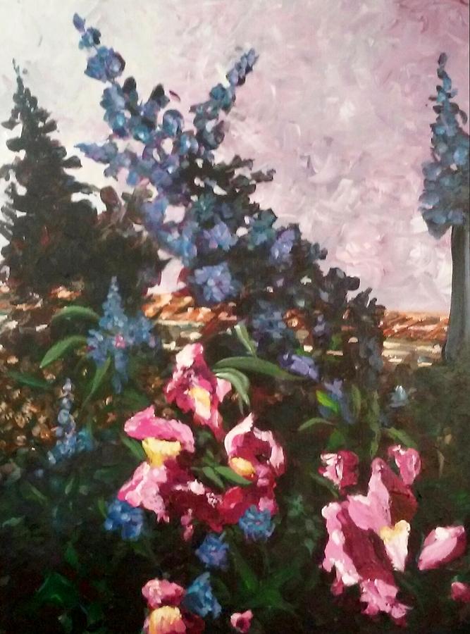 Impressionistic Flowers Painting by Ray Khalife