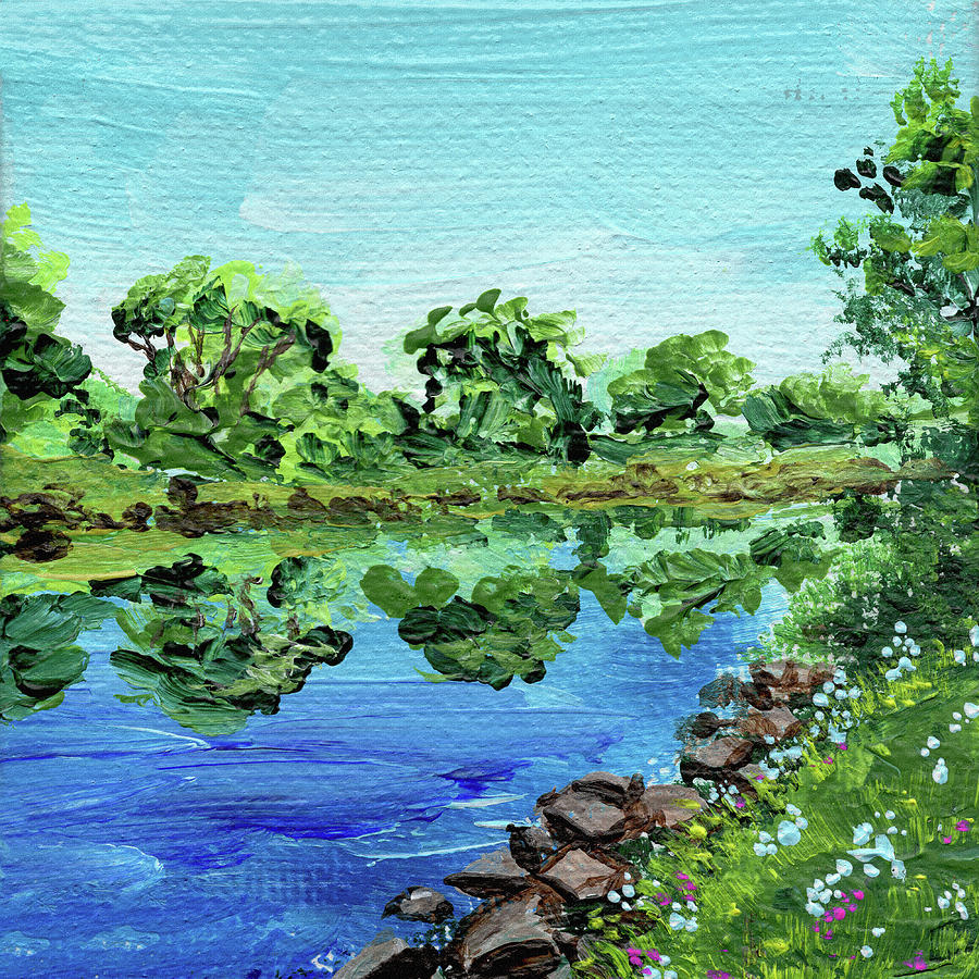 Impressionistic Landscape XIII Painting by Irina Sztukowski