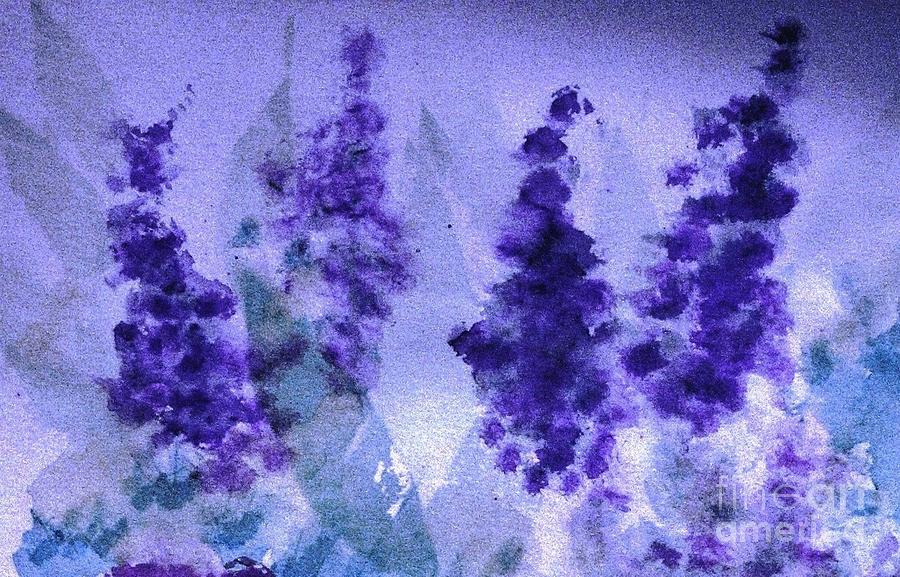 Impressionistic Lupines 3 Painting by Hazel Holland