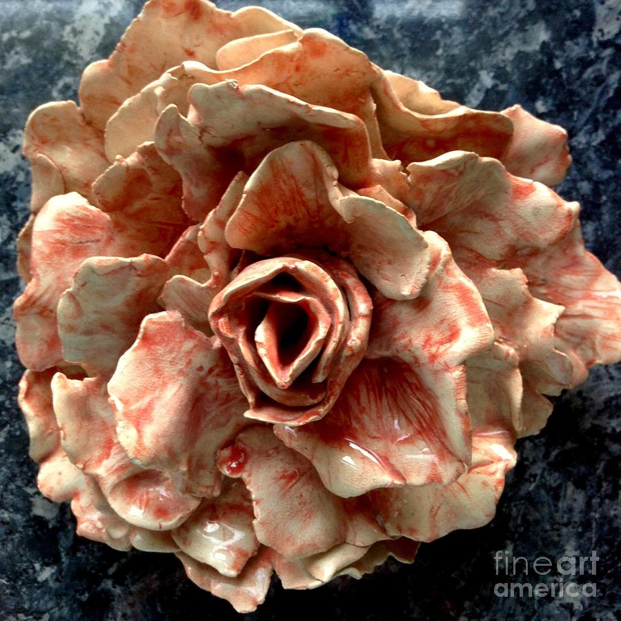 Impressionists Rose Sculpture by Joan-Violet Stretch