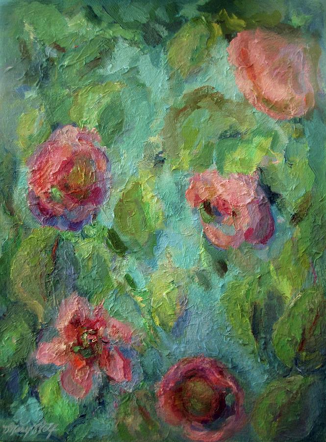Impressions of a Summer Garden Painting by Mary Wolf