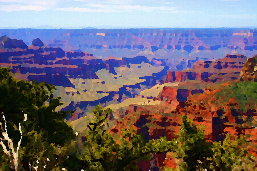 Impressions of the North Rim Mixed Media by Shelli Fitzpatrick