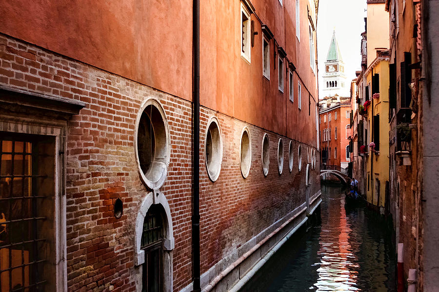 Bridge Digital Art - Impressions of Venice - Palaces and Side Canals by Georgia Mizuleva