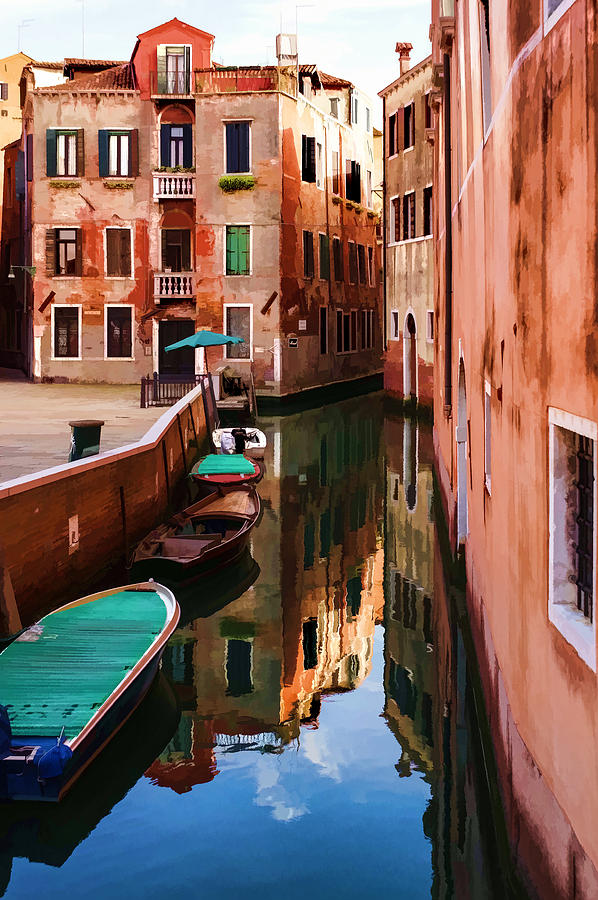 Impressions of Venice - Wandering Around the Small Canals Digital Art by Georgia Mizuleva