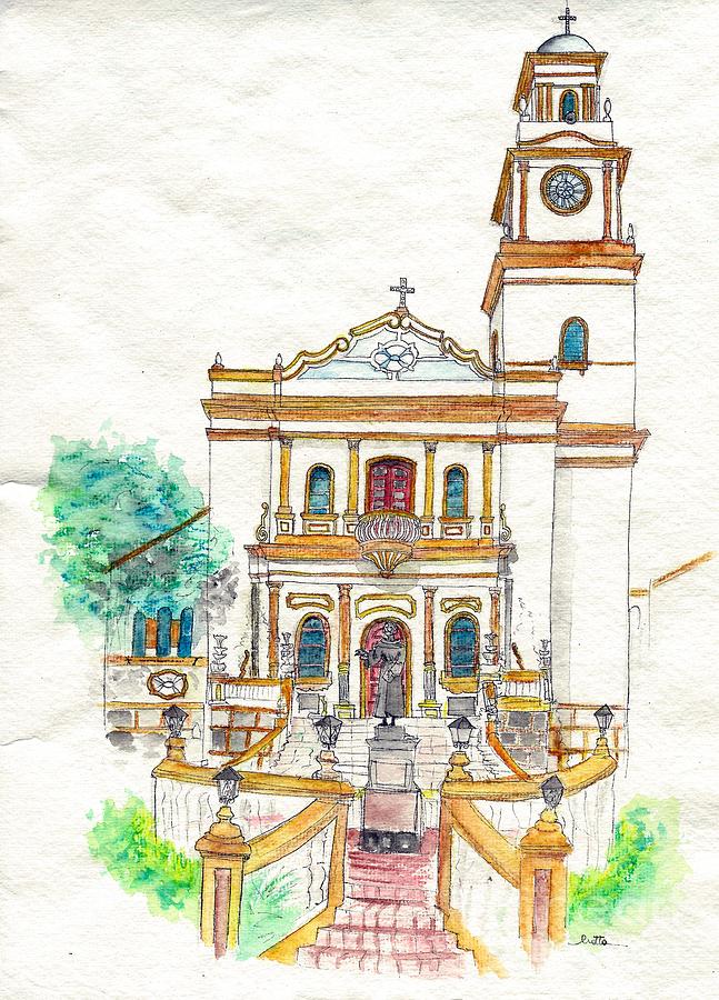 Impressions sur lArchitecture - Sao Lourenco Church Painting by Cris Motta