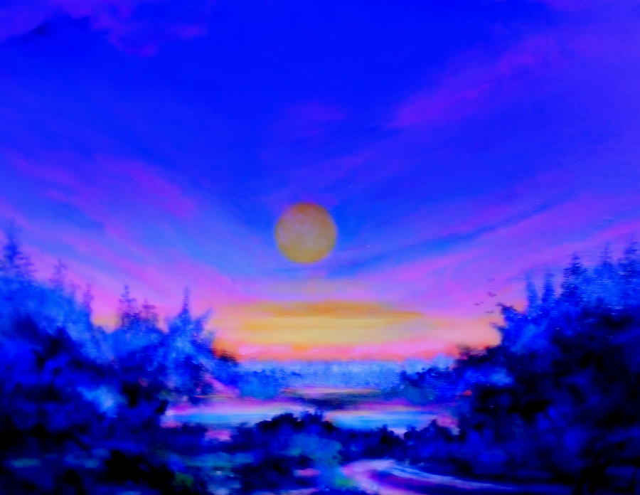 Impresstionistic Images of Sundown Painting by Judith Allison | Fine ...