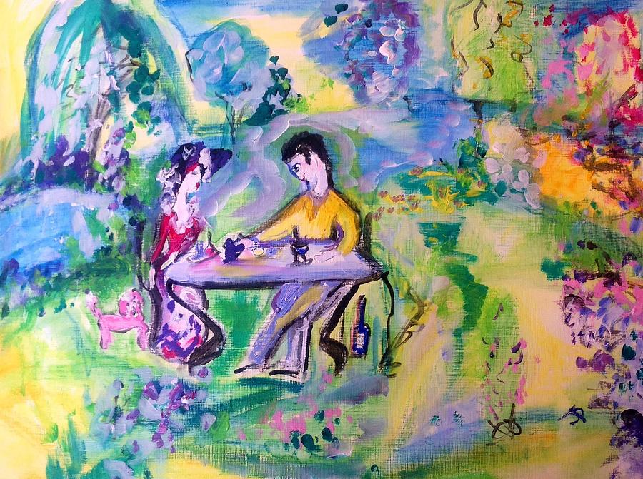 Impromptu picnic Painting by Judith Desrosiers