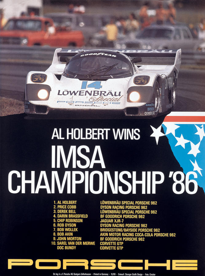 IMSA Championship Porsche 1986 Digital Art by Georgia Clare