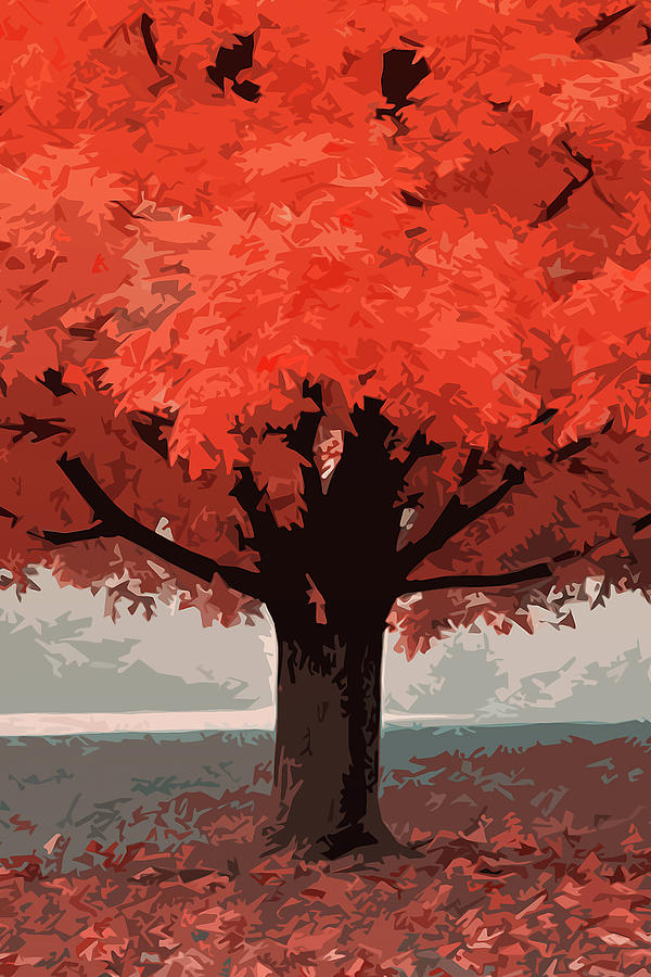In a beautiful autumn morning Painting by AM FineArtPrints