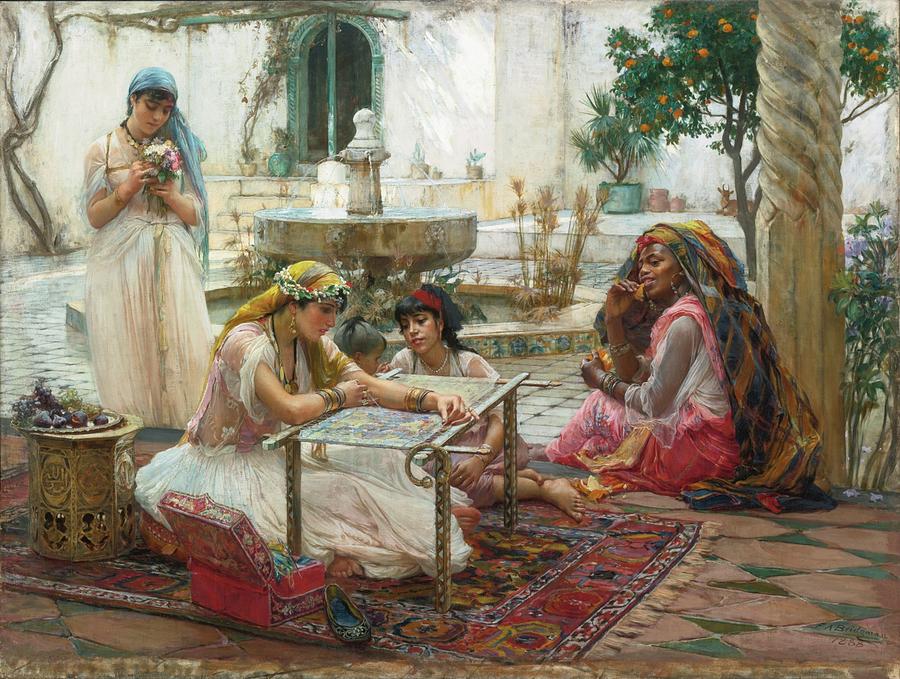 In A City Of Algiers Campaign Painting by Frederick Arthur