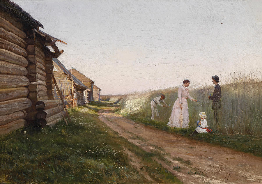 In a Cornfield Painting by Joseph Krachkovsky