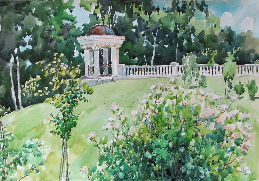 In a garden Painting by Juliya Zhukova