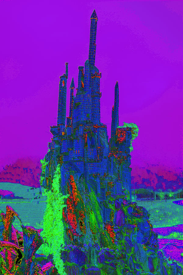 Castle Digital Art - In a Land Far Far Away by Marnie Patchett