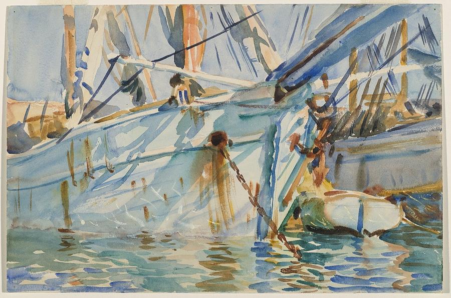 Boating Painting - In a Levantine by John Singer Sargent