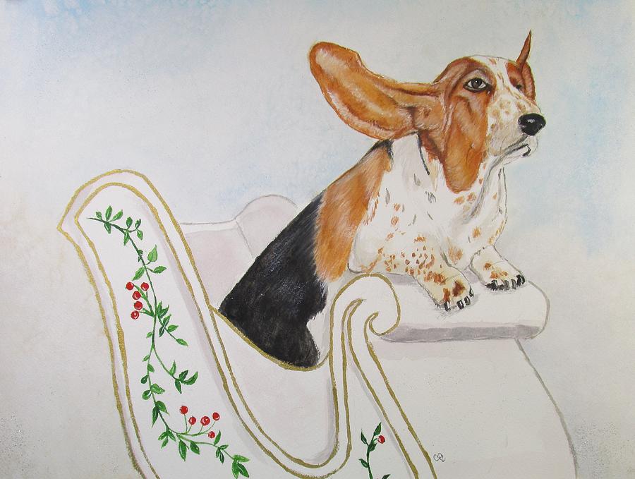 Christmas Painting - In a One Hound Open Sleigh by Carol Blackhurst
