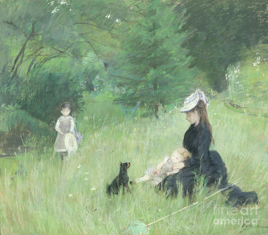 Tree Painting - In a Park by Berthe Morisot by Berthe Morisot
