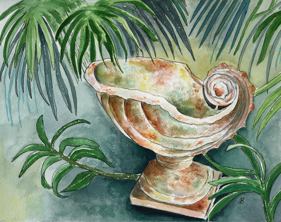 In A Tropical Garden  Painting by Brenda Owen