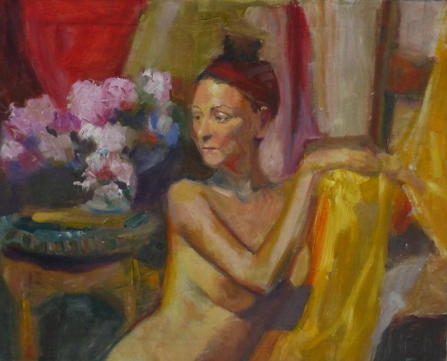 Woman Painting - In Amsterdam by Irena Jablonski Woman Painting - In Amsterdam by Irena Jablonski