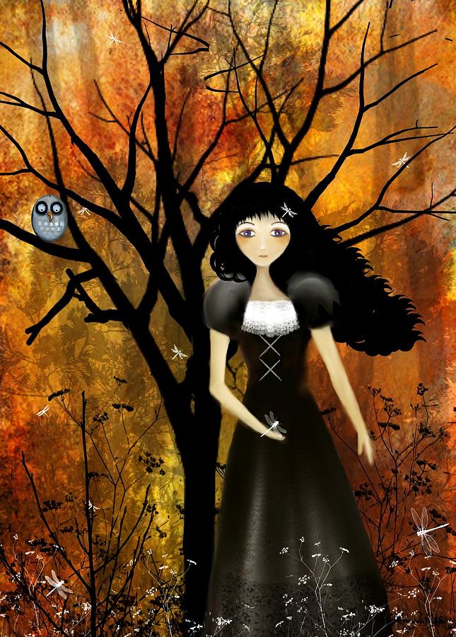 In An Autumn Forest Digital Art by Charlene Zatloukal