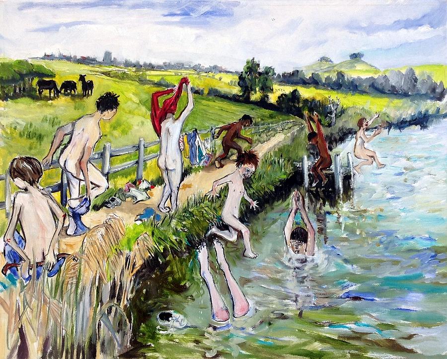 In and Out of the River  Painting by Chris Walker