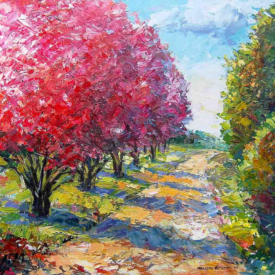 In Bloom Painting By Maxim Grunin