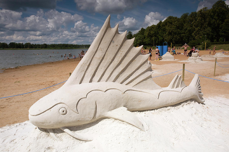 In Deep Waters Sand Sculpture Photograph by Aivar Mikko