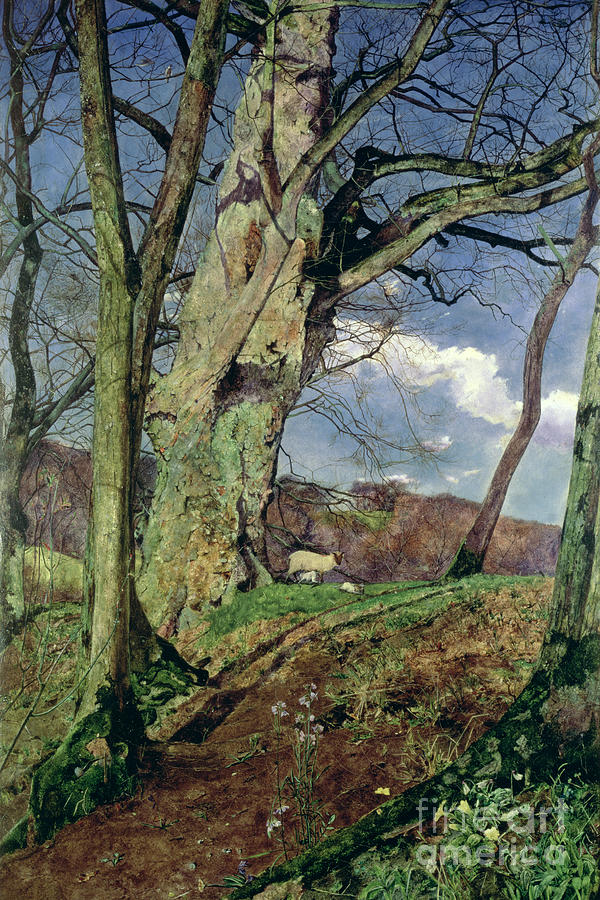 Spring Painting - In Early Spring by John William Inchbold