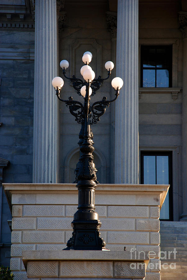 Lantern Still Life Photograph - In Front of the Capitol in Columbia South Carolina by Susanne Van Hulst
