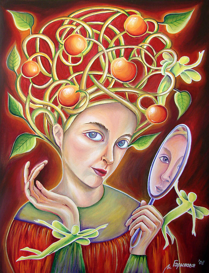 Elf Painting - In Front of the Mirror by Liliya Garipova