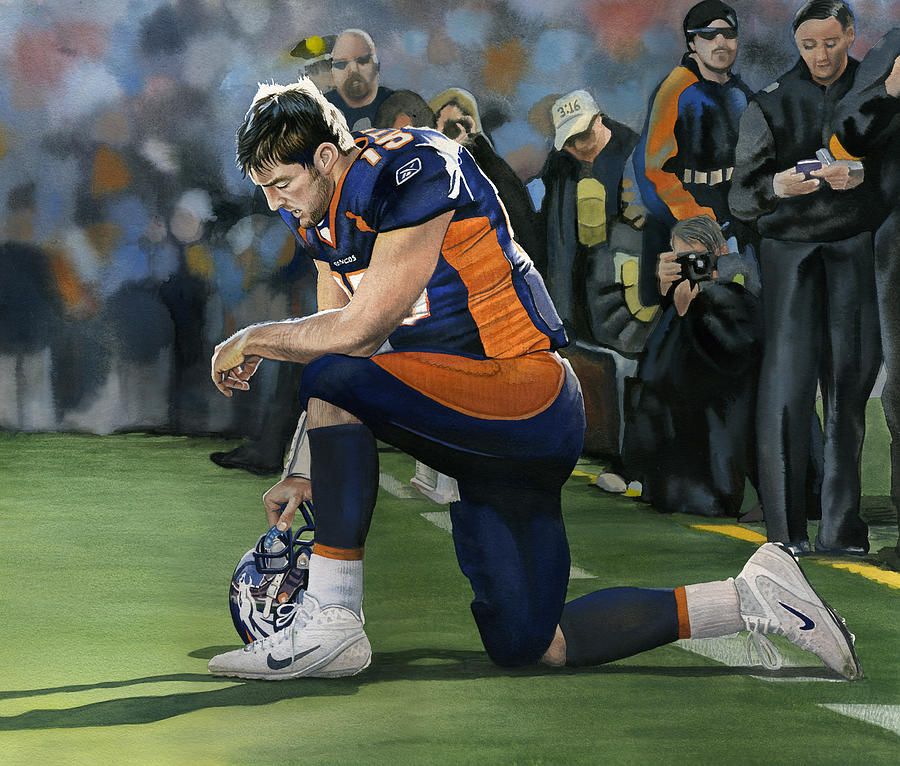 Sports Painting - In Him I can do all Things by Rich Marks
