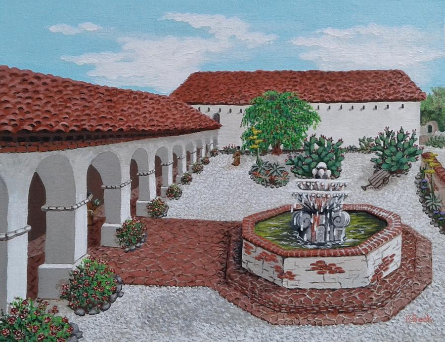 In its Day Mission San Miguel Painting by Katherine Young-Beck