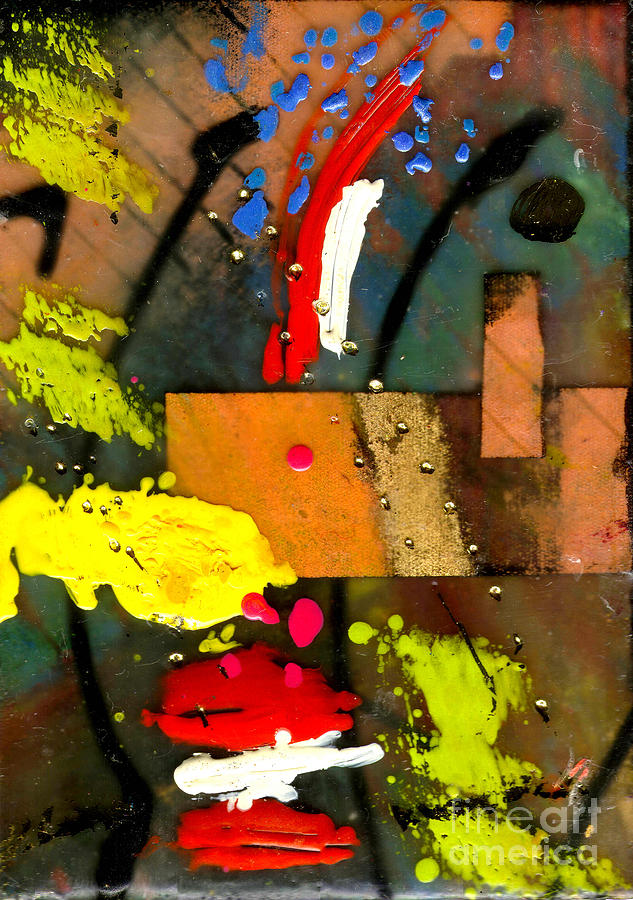 Abstract Mixed Media - In Love by Angela L Walker