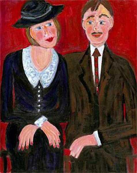 Whimsical Painting - In Love by Linda Sharpe Whimsical Painting - In Love by Linda Sharpe