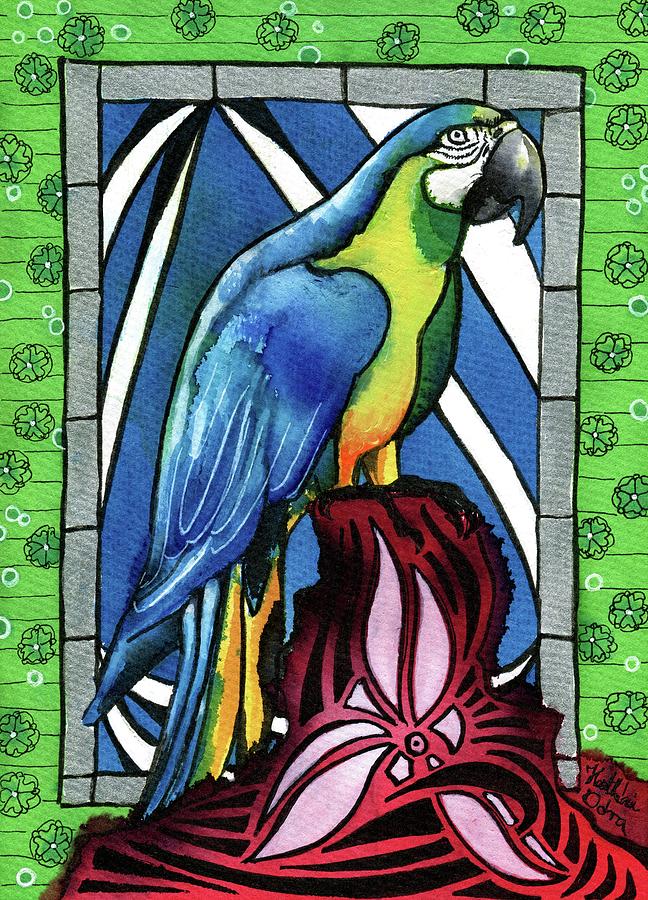 In Love With a Macaw Painting by Dora Hathazi Mendes