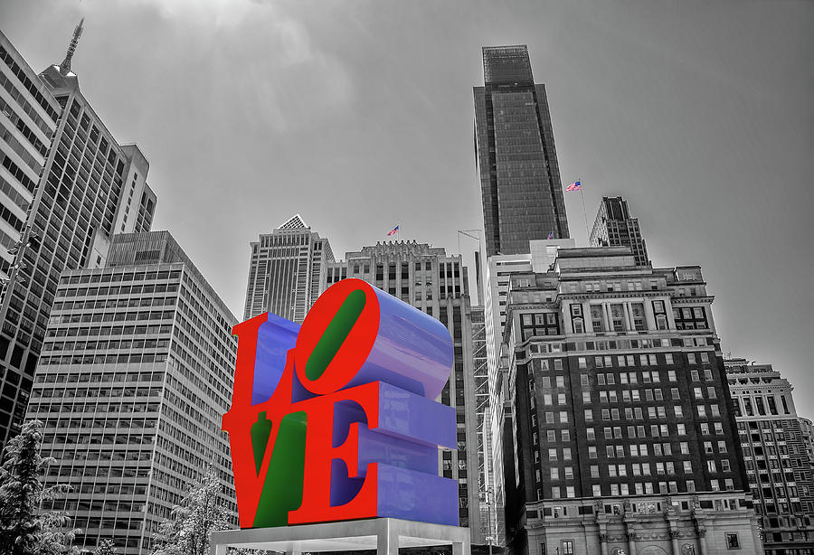 In Love with Philadelphia - Selective Color Photograph by Bill Cannon