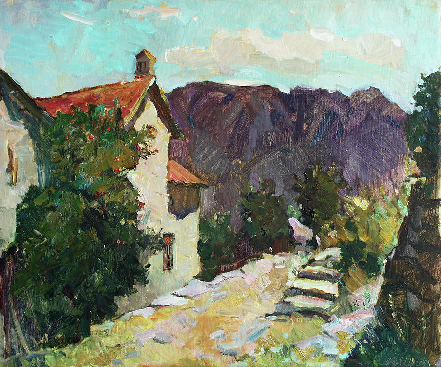In mountains of old Stolive Painting by Juliya Zhukova