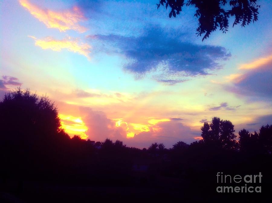 Sunset Photograph - In My Fathers House There Are Many Mansions by Debra Lynch